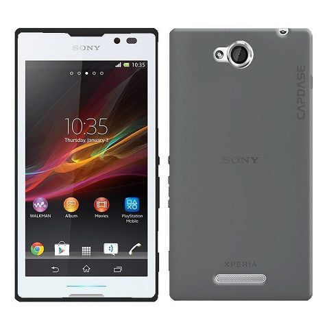 Capdase Soft Jacket Xpose back Case Cover for Sony Xperia C - Tinted Black