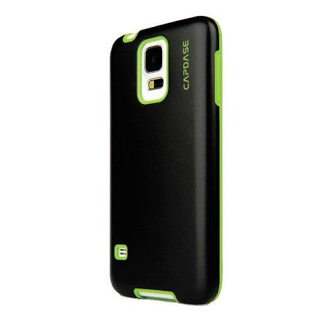 Capdase Soft Jacket Vika Back Case Cover for Samsung Galaxy S5 - Black / Green