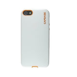 Capdase Soft Jacket Vika Back Case for Apple iPhone 5S / 5 - White / Orange