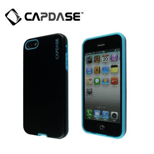 Capdase Soft Jacket Vika Back Case for Apple iPhone 5S / 5 - Black / Light Blue