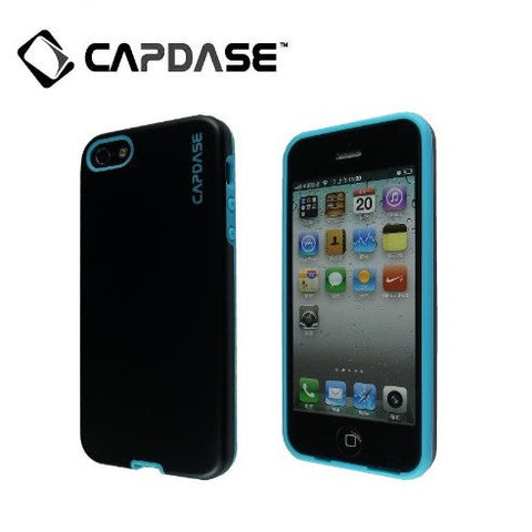 Capdase Soft Jacket Vika Back Case for Apple iPhone 5S / 5 - Black / Light Blue
