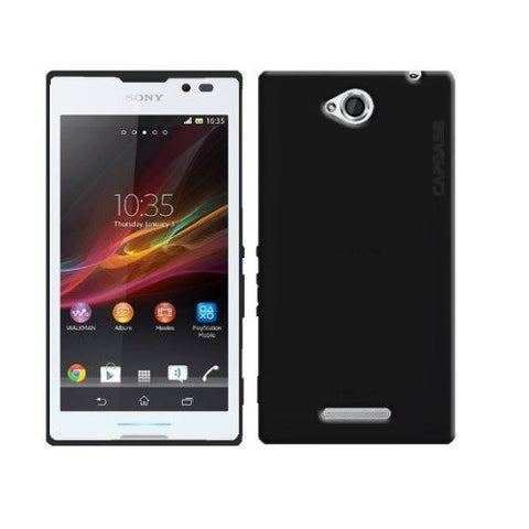 Capdase Soft Jacket Xpose back Case Cover for Sony Xperia C - Solid Black