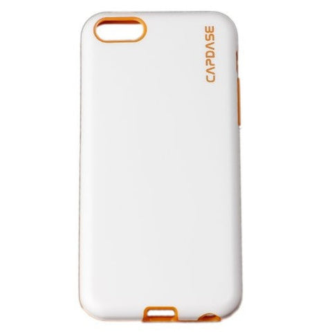 Capdase Soft Jacket Vika Back Case for Apple iPhone 5C - White/Orange