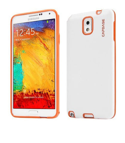 Capdase Soft Jacket Vika Case for Samsung Galaxy Note 3 (White/Orange)